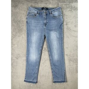 Boden Jeans Womens 8R Blue Light Wash Salisbury Side Split Straight High Rise